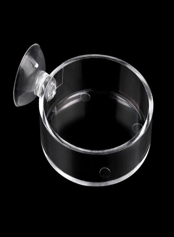 Dannisly Aquarium Shrimp Feeder Dish Round Fish Tank Feeder Bowls Clear Aquarium Feeding Cup with Suction Cup - Image 1
